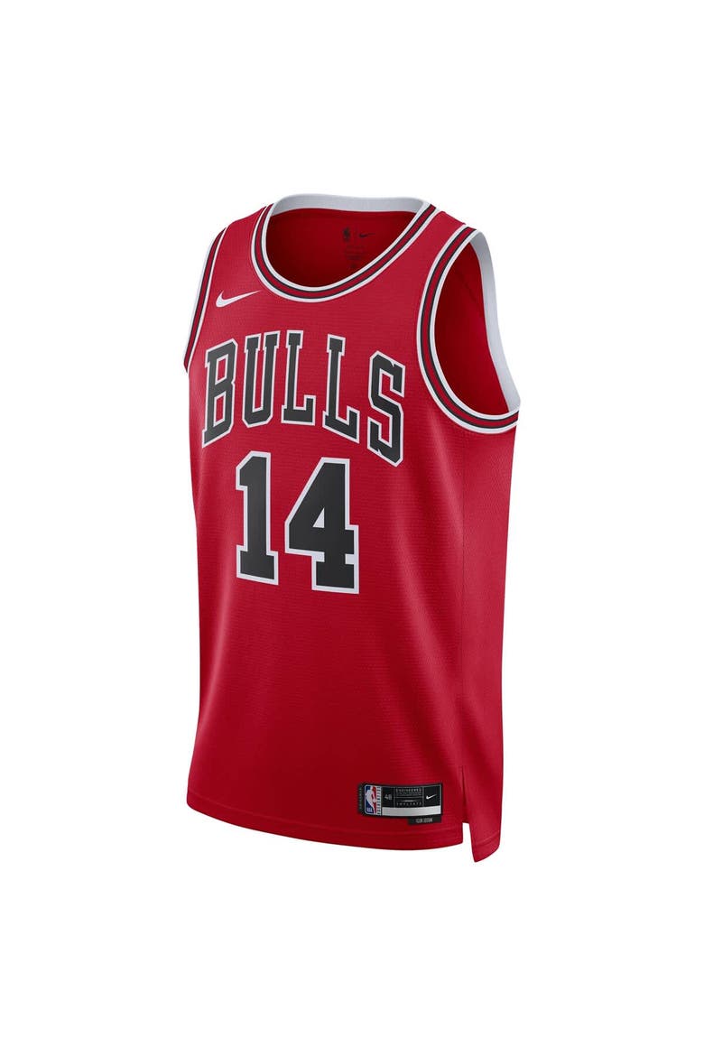 Unisex Nike Matas Buzelis Red Chicago Bulls Swingman Player Jersey - Icon Edition, Alternate, color, Red