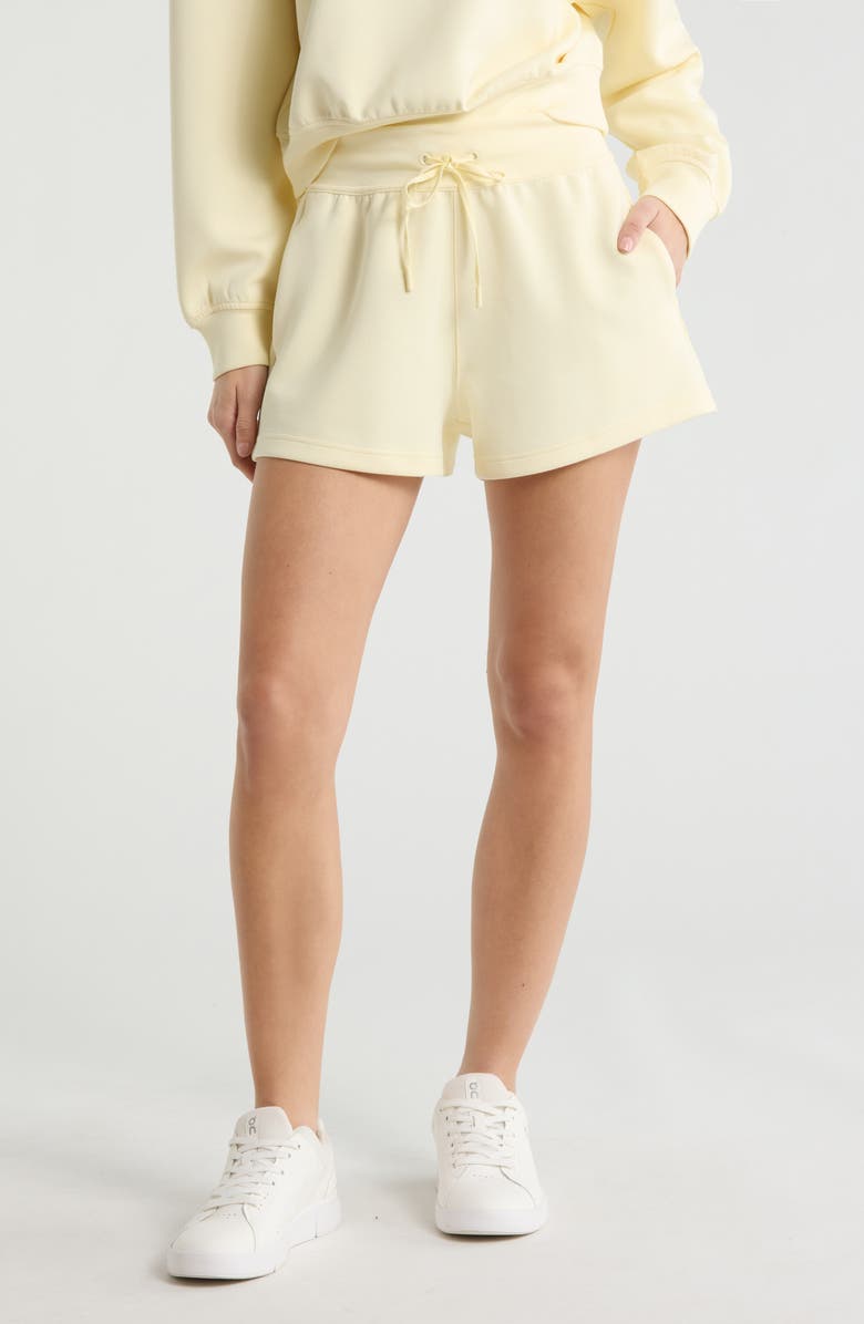TravisMathew Cloudscape Sweat Shorts, Main, color, Pear Sorbet
