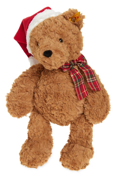 Jimmy Christmas Teddy Bear with Santa Hat & Scarf