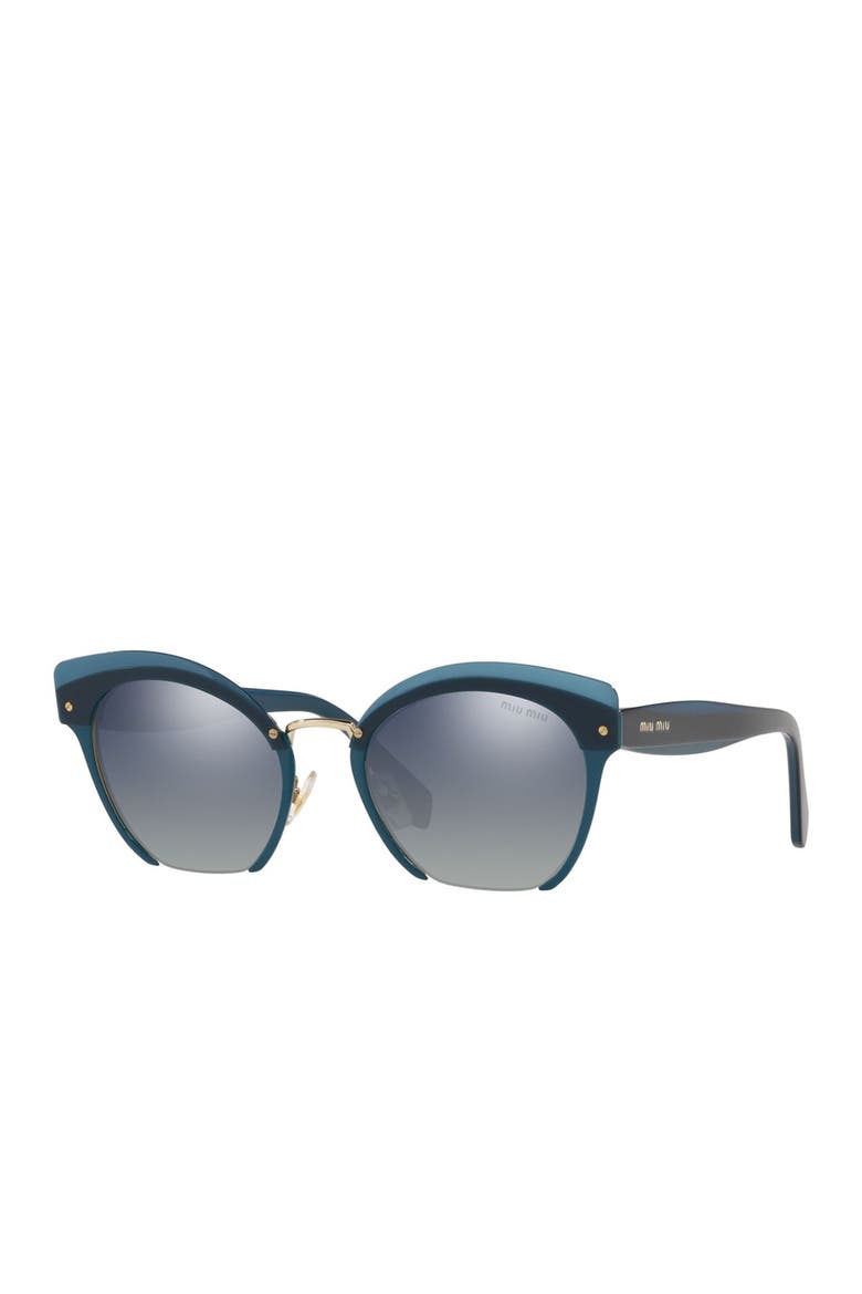 53mm Cat Eye Sunglasses, Alternate, color, BLUE