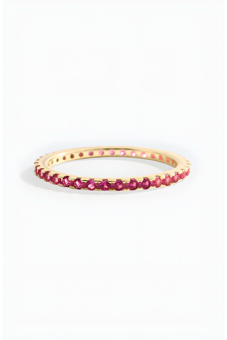 July Birthstone Eternity Stacking Ring, Alternate, color, 18k Gold Over Sterling Silver