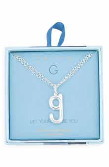 Lowercase Initial Bubble Pendant Necklace
