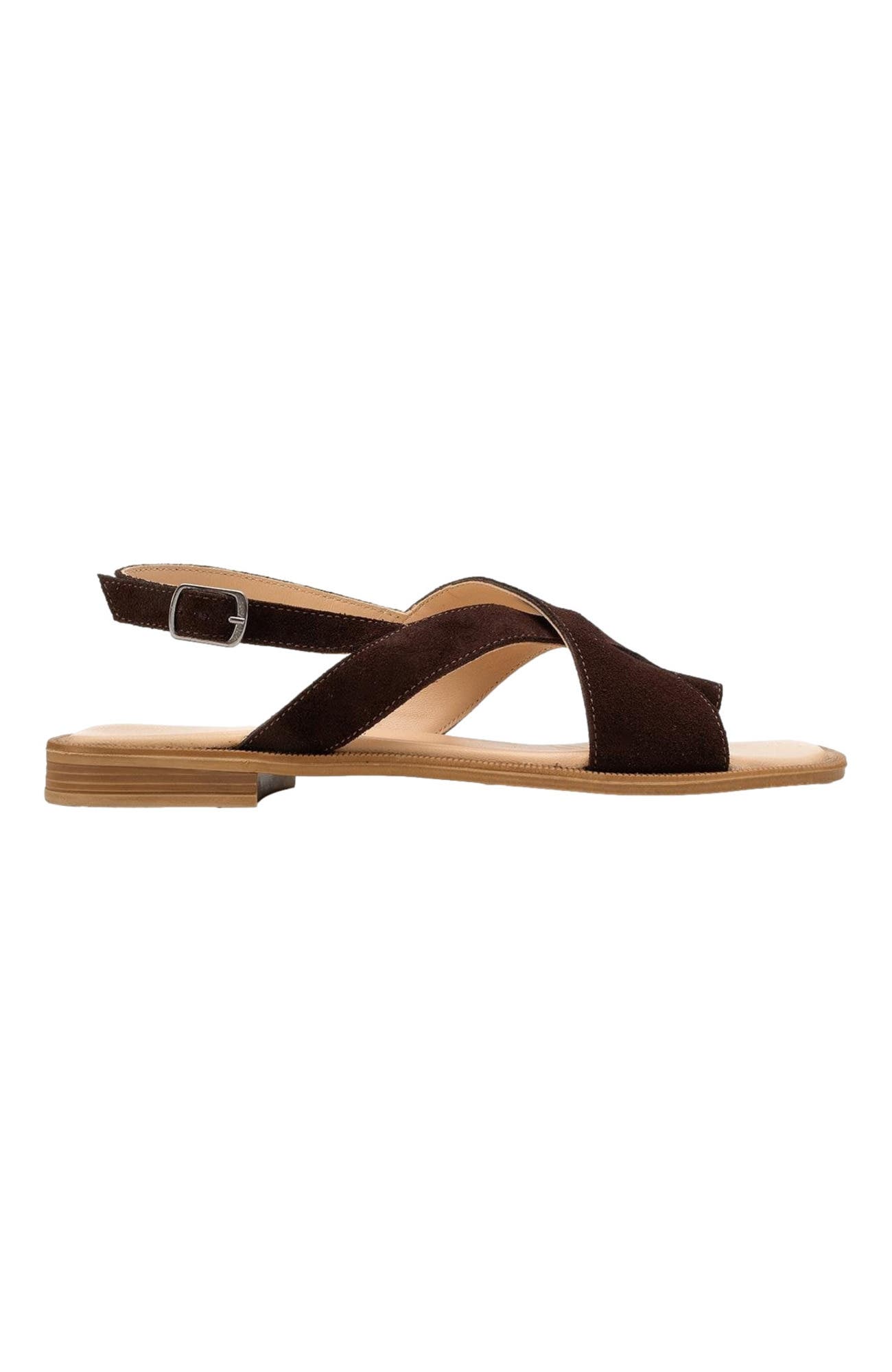 Louna Leather Thong Sandals, Alternate, color, Brown Suede Leather