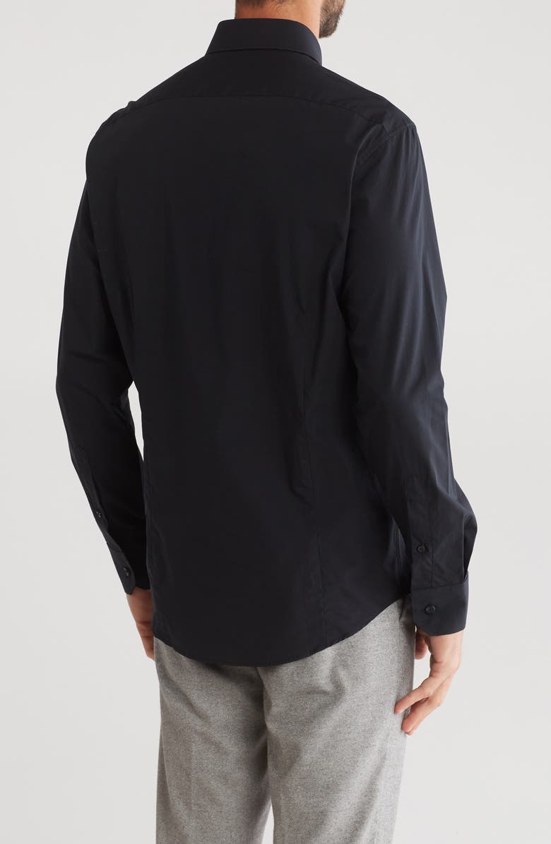Cavalli Class Slim Fit Cotton Dress Shirt, Alternate, color, Black