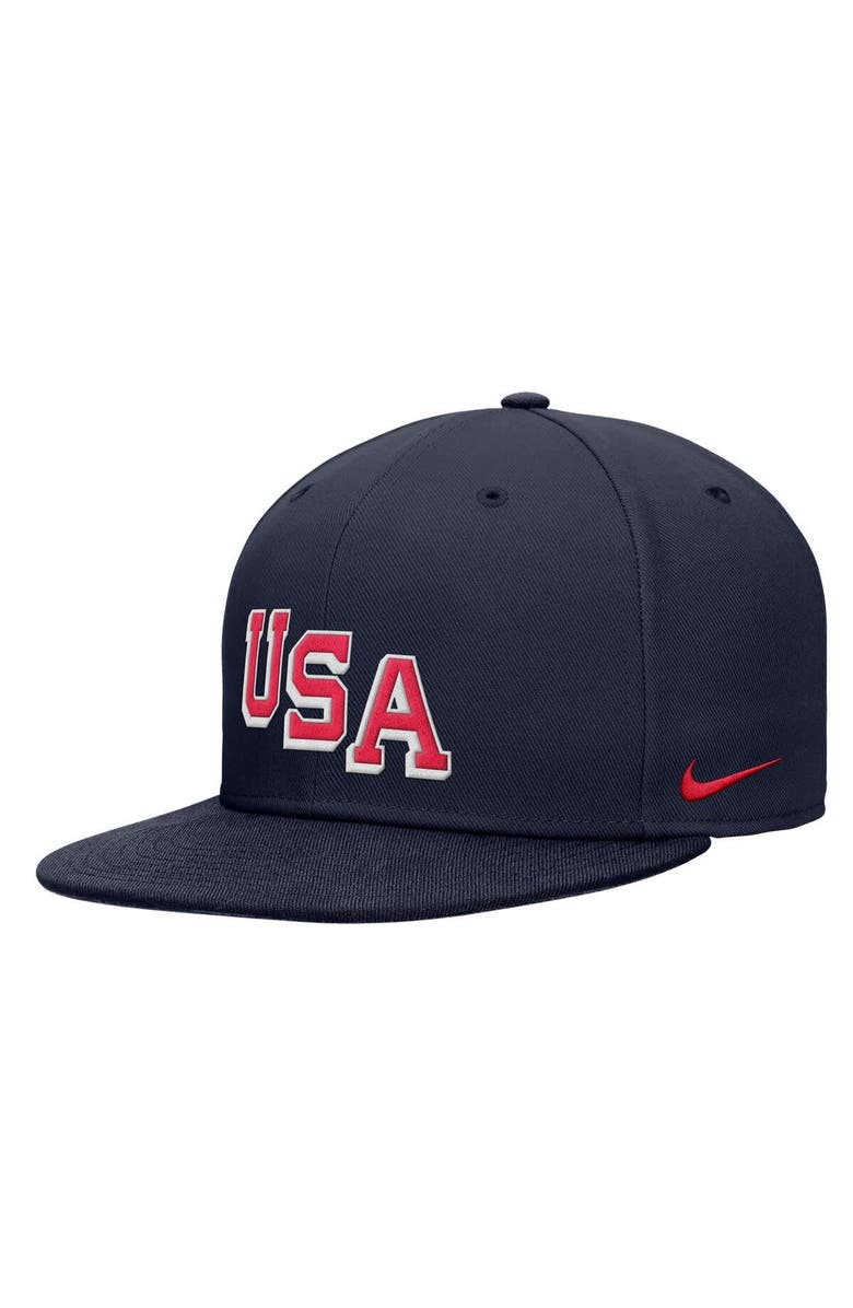 Nike Youth Nike Navy US Hockey Pro Dri-FIT Snapback Hat, Main, color, Navy