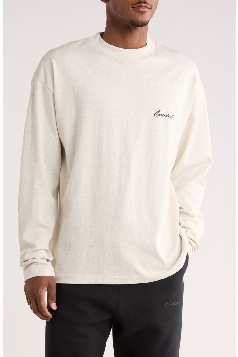 Classic Fit Long Sleeve Cotton T-Shirt, Main, color, OATMEAL HEATHER