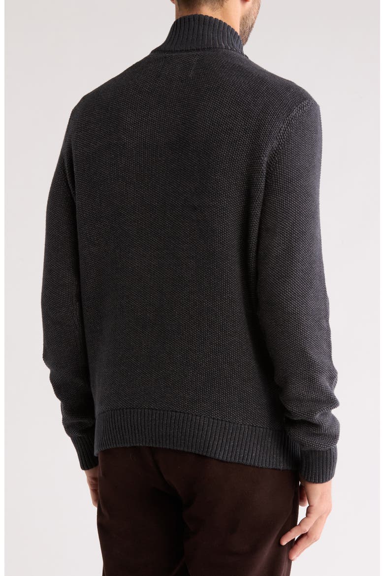 Cotton Quarter Zip Sweater, Alternate, color, JET BLACK