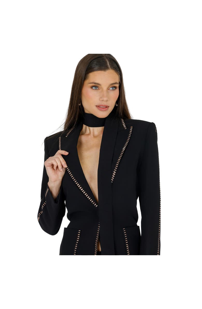 AKALIA Pamela Blazer with Belt, Alternate, color, Black