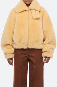 Helmut Lang Genuine Shearling Bomber Jacket