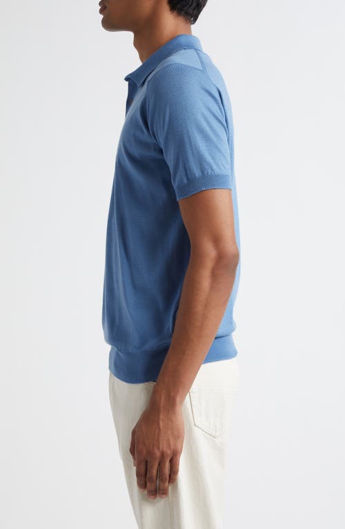 John Smedley Leyburn Merino Wool & Sea Island Cotton Gauze Polo