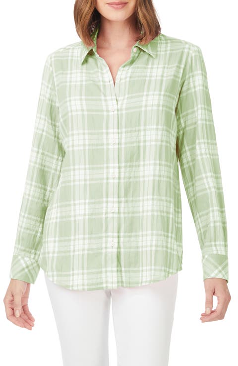 Rhea Plaid Tunic Blouse