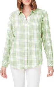 Foxcroft Rhea Plaid Tunic Blouse