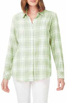 Foxcroft Rhea Plaid Tunic Blouse