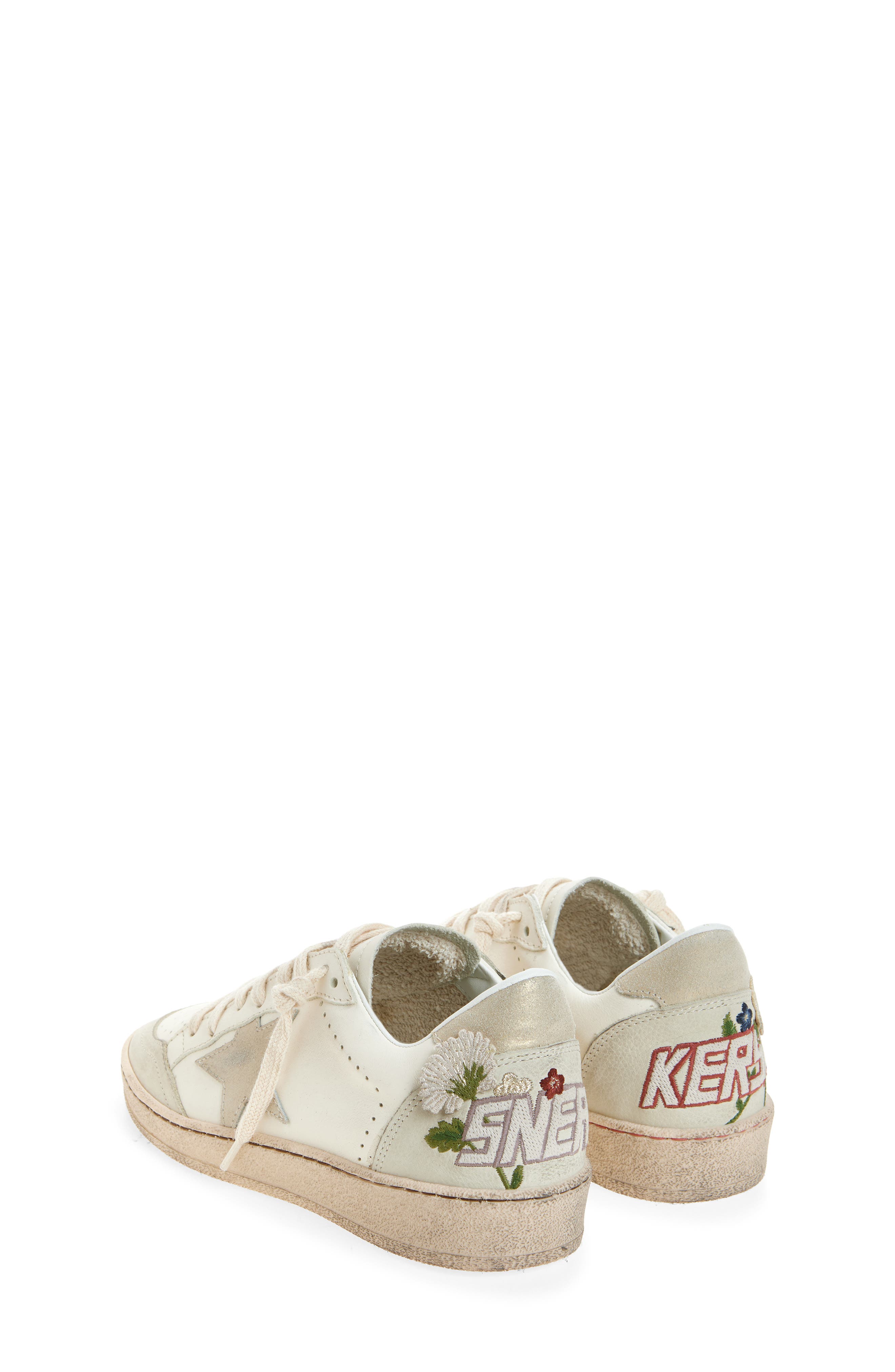 Golden Goose Ball Star Sneaker, Alternate, color, Buttercream/ White/ Platinum