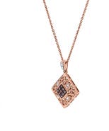 LuvMyJewelry Selora Sterling Silver 0.08 Ct Diamond Geometric Pendant Necklace