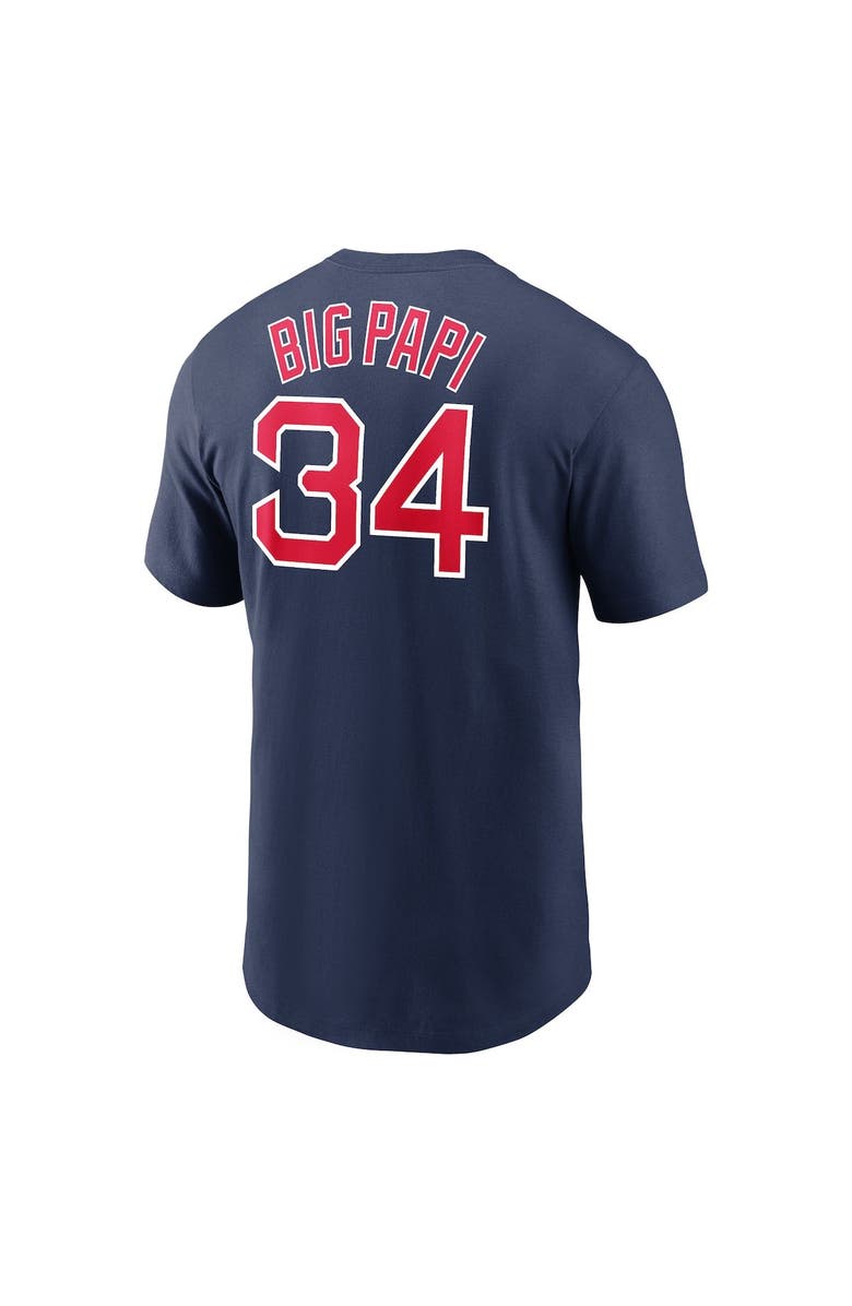 Nike Men's Nike David Ortiz Navy Boston Red Sox Name & Number Wordmark T-Shirt, Alternate, color, Navy