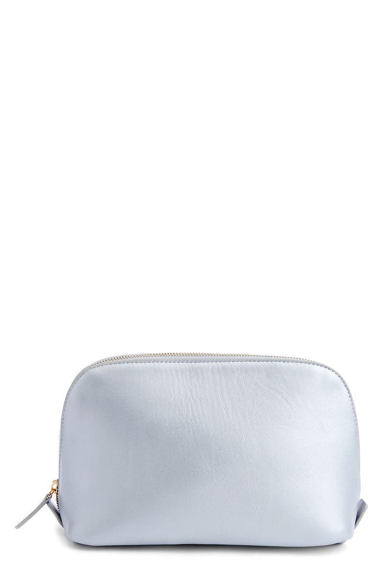 Personalized Cosmetic Bag, Main, color, SILVER - SILVER FOIL