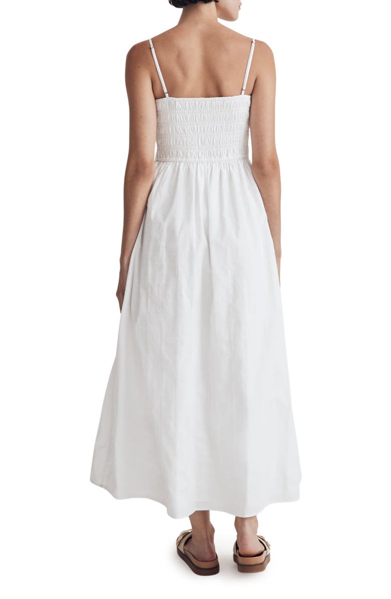 Madewell Theo Sleeveless Cotton Midi Dress, Alternate, color,