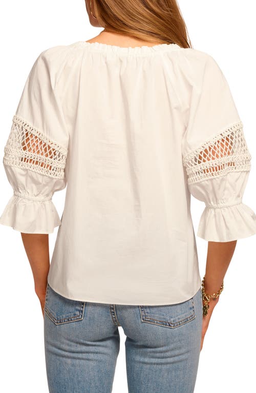 Ramy Brook Rosario Cotton Poplin Embellished Blouse In White