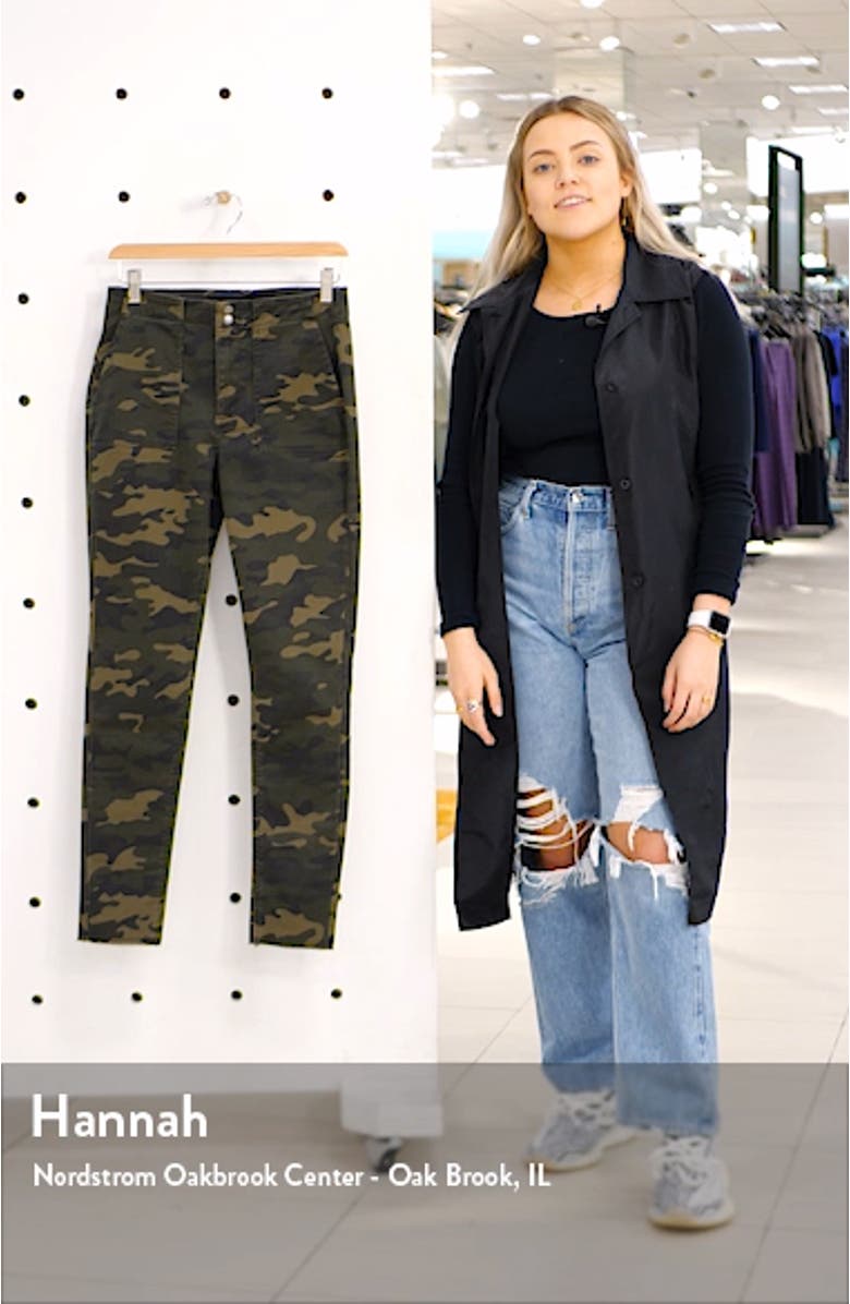 Camo Print Skinny Utility Pants, sales video thumbnail