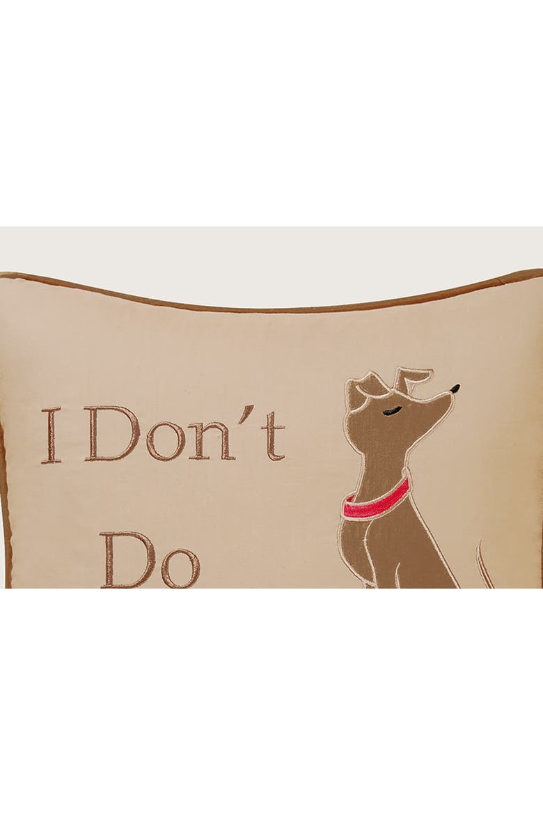 Do Leftovers Quilted Accent Pillow 16" x 16", Alternate, color, Brown