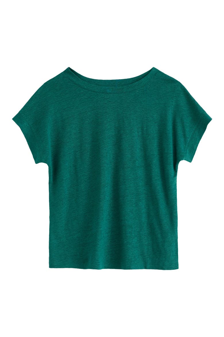 Carn Cove Linen T-Shirt, Alternate, color, PINE SHOOTS