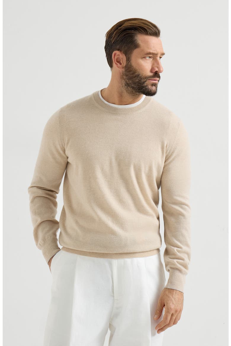 Cashmere sweater, Main, color, Sand