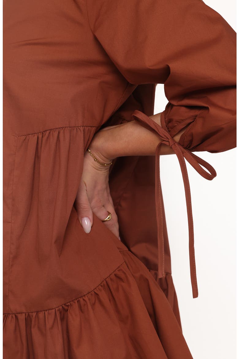 Arthur Long Sleeve Minidress, Alternate, color, CAMEL