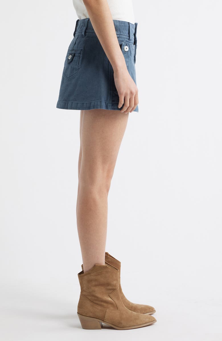 Free People Dream Weaver Cotton Twill Micro Miniskirt, Alternate, color, Twinkling Twilight