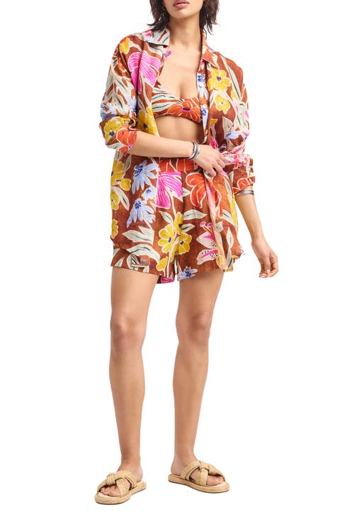 Playa Oversize Linen Cover-Up Shirt