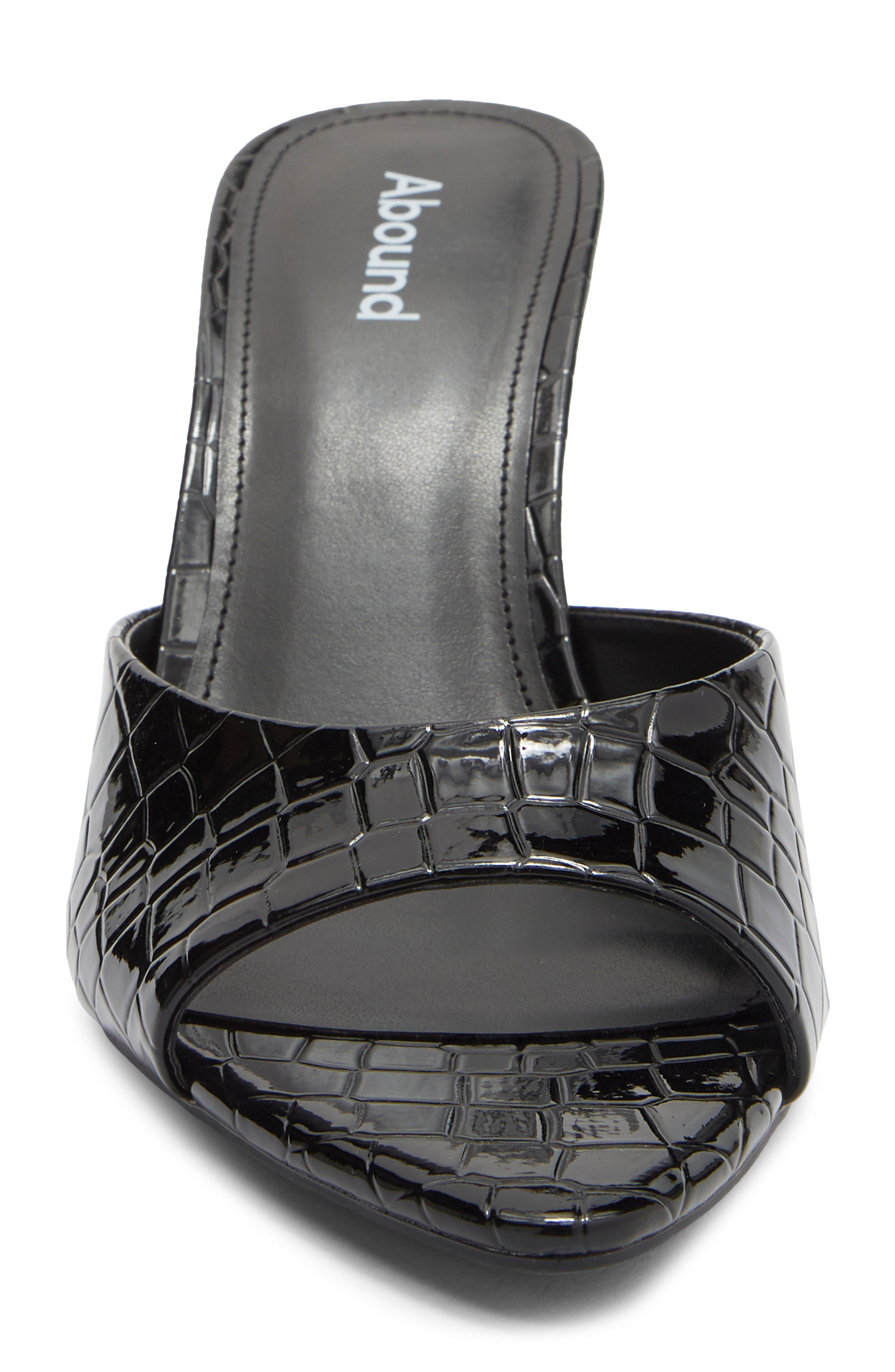 Orchid Slide Sandal, Alternate, color, BLACK CROCO