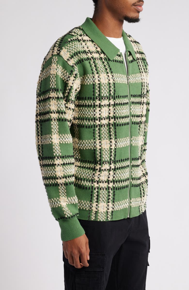 PacSun Plaid Zip Cardigan, Alternate, color, 