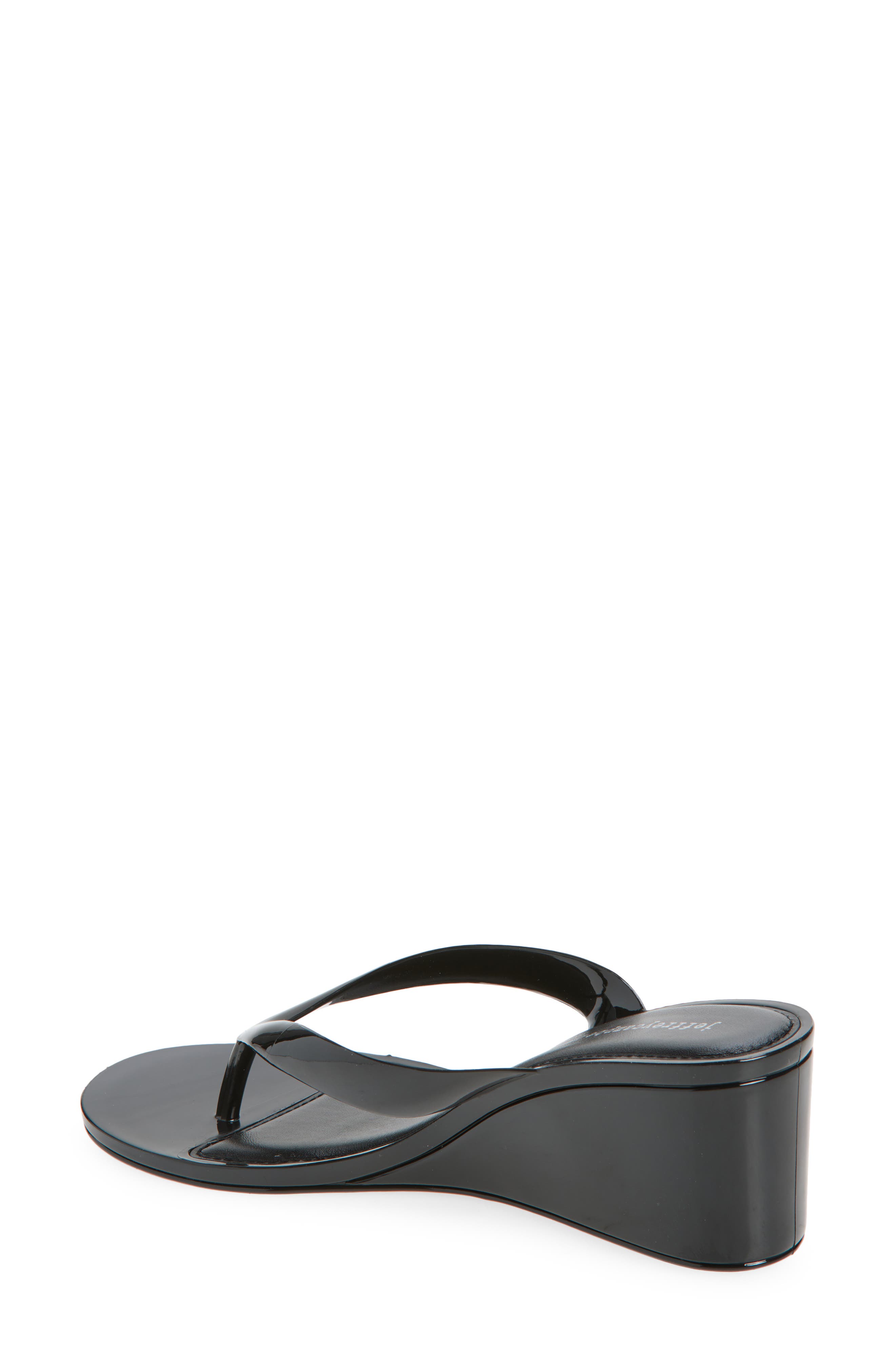 Jeffrey Campbell Gigabyte Wedge Flip Flop, Alternate, color, Black