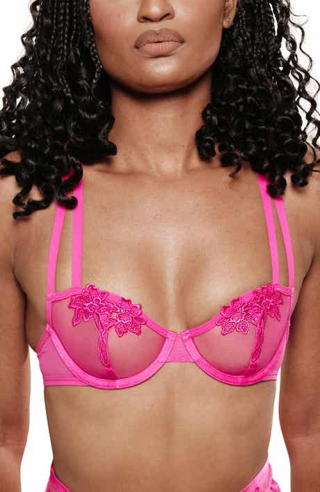 Love, Vera Floral Appliqué Underwire Balconette Bra