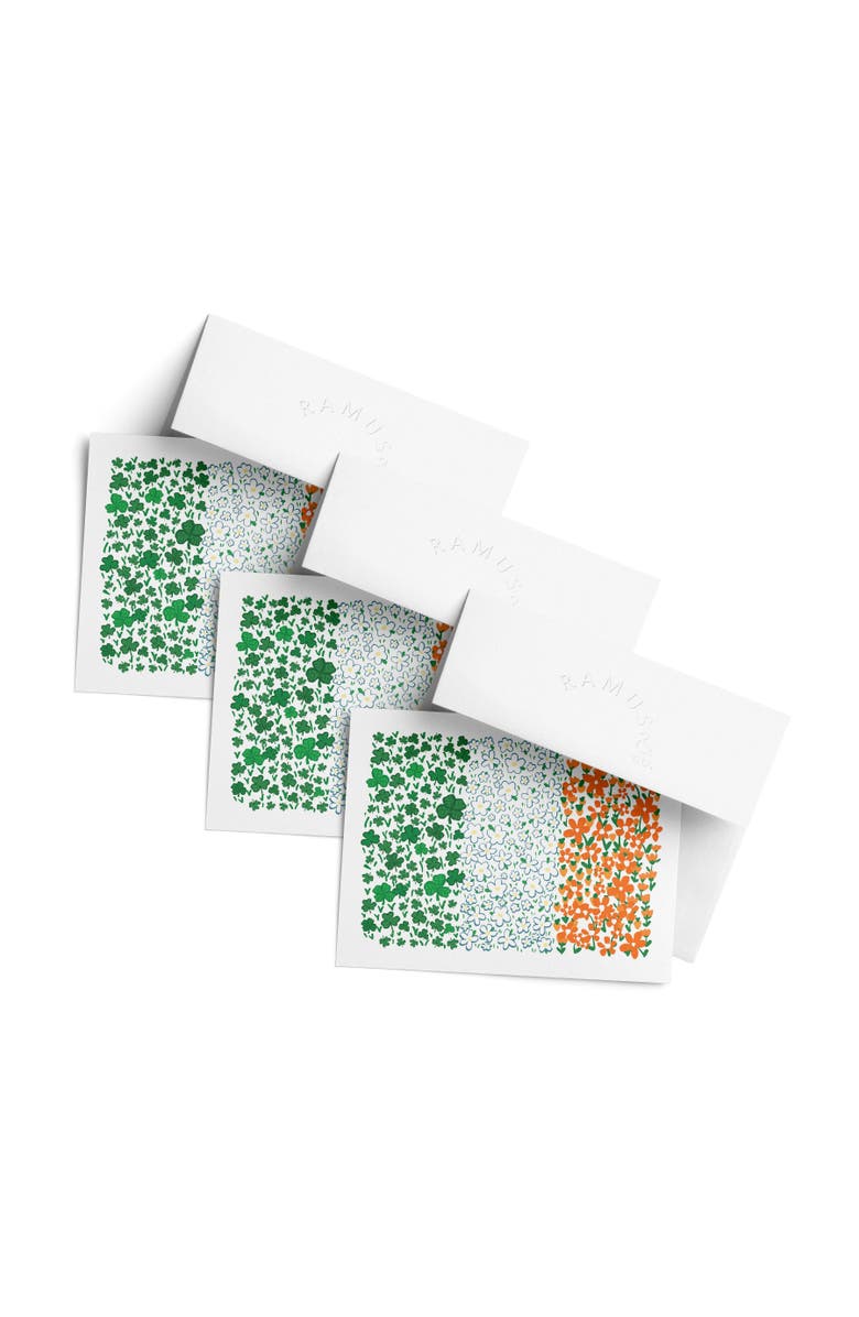 Ramus & Co St. Patrick's Day/Irish Floral Flag Greeting Card Pack, Main, color, Multi-Pack