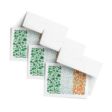 St. Patrick's Day/Irish Floral Flag Greeting Card Pack (3ct)