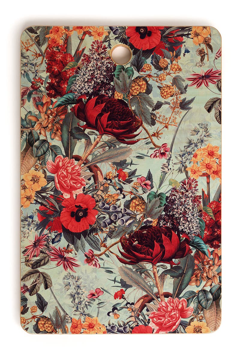 Burcu Korkmazyurek Romantic Garden Cutting Board, Main, color, MULTI