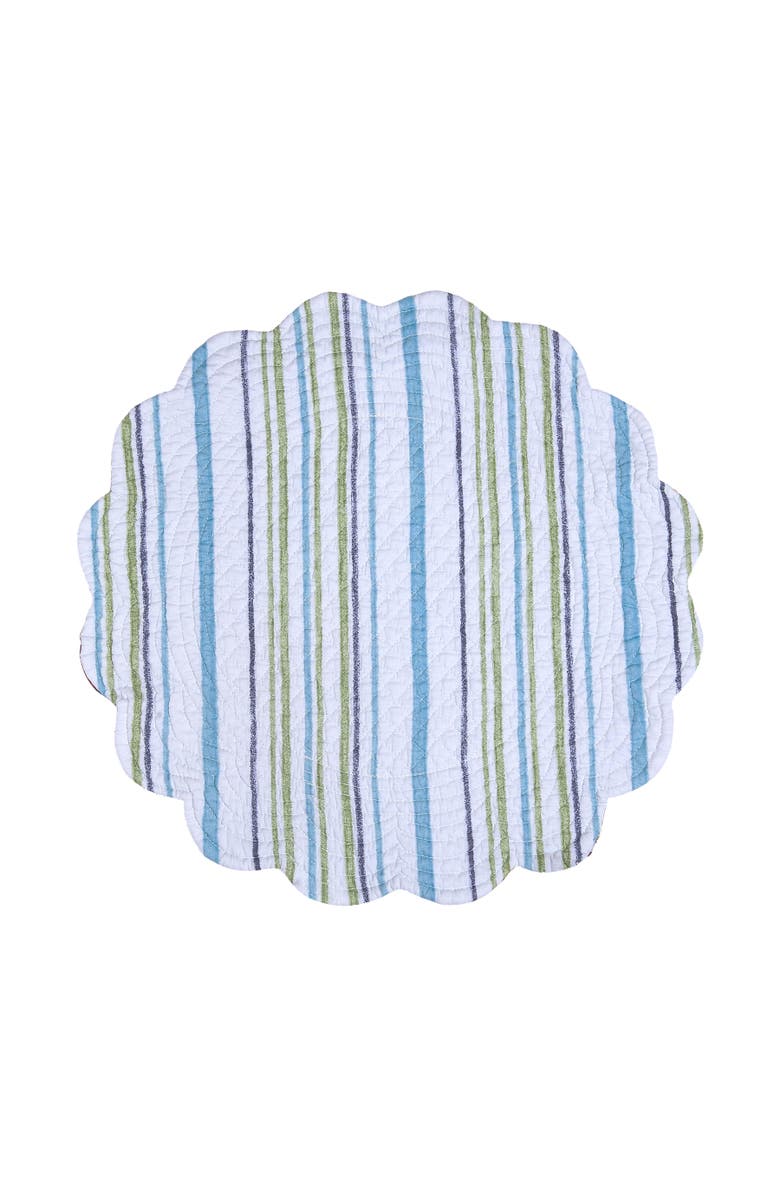 C&F Home Calanthe Round Set of 6 Placemats 17", Alternate, color, Green