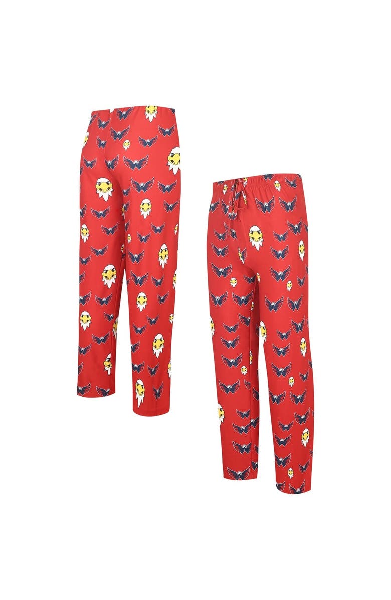 CONCEPTS SPORT Men's Concepts Sport Red Washington Capitals Gauge Allover Print Knit Sleep Pants, Main, color, Red