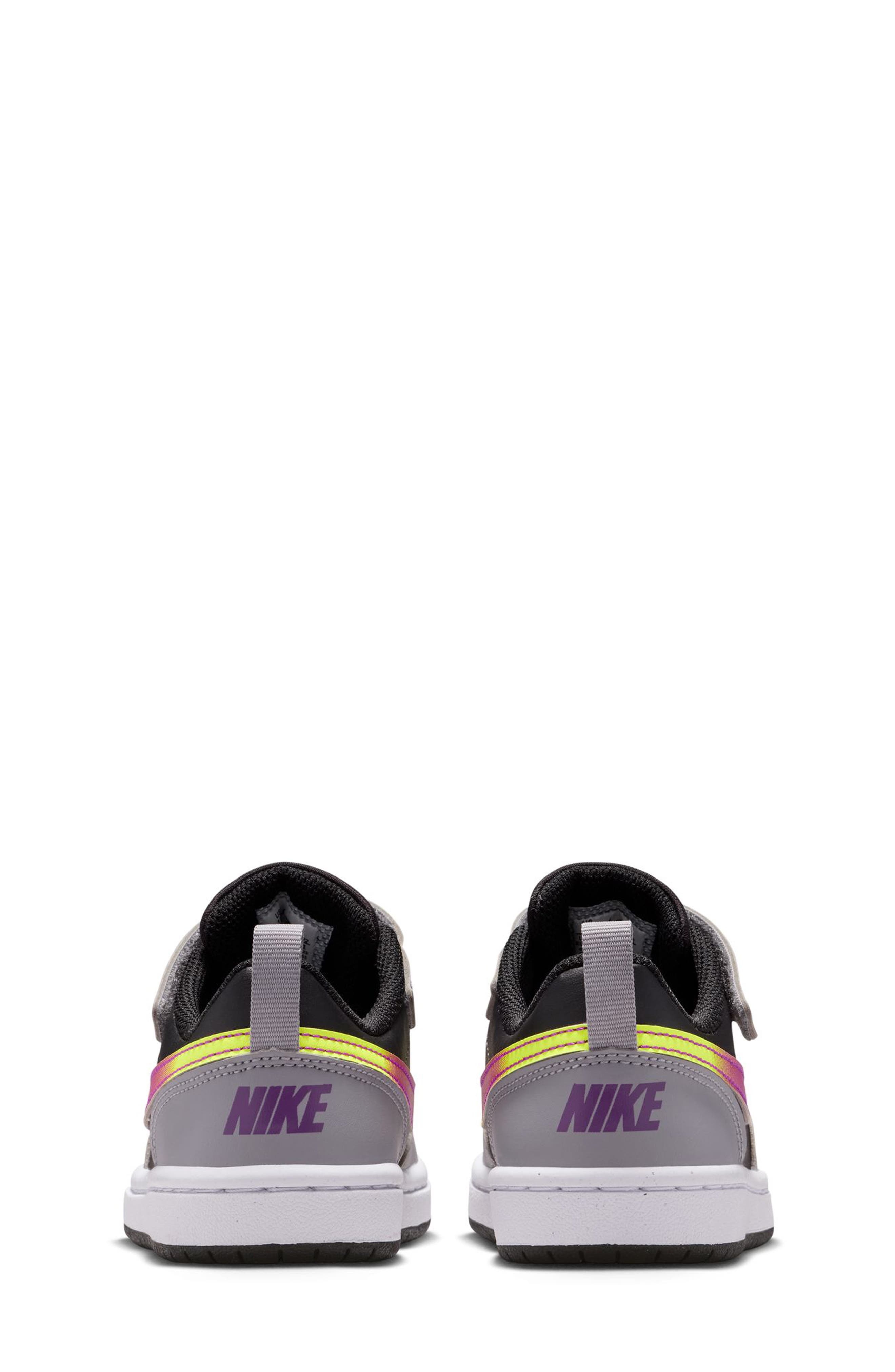 Nike Kids' Court Borough Low Recraft Sneaker, Alternate, color, Black/ Purple/ Grey/ White
