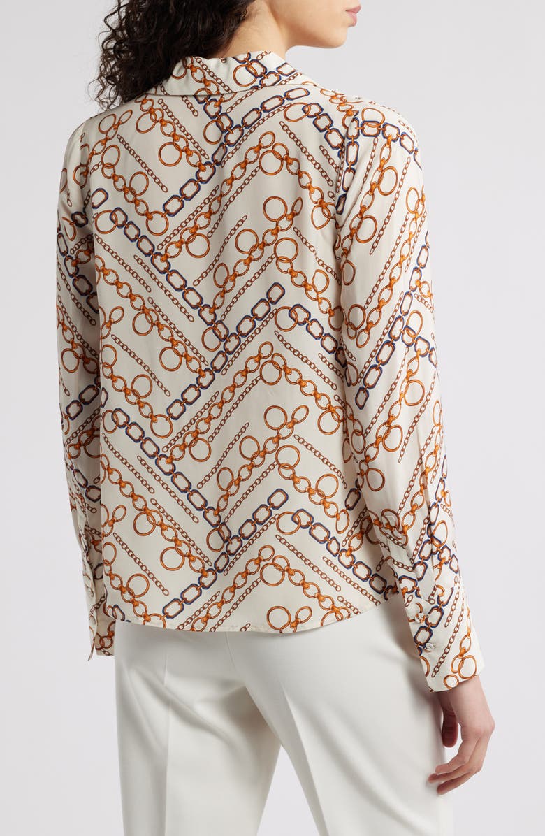 Elie Tahari The Ciaran Gilded Chain Shirt, Alternate, color, 