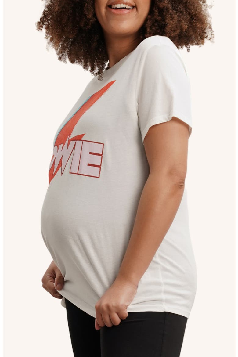 The Groove Maternity Graphic T-Shirt, Alternate, color, BOWIE/ WHITE