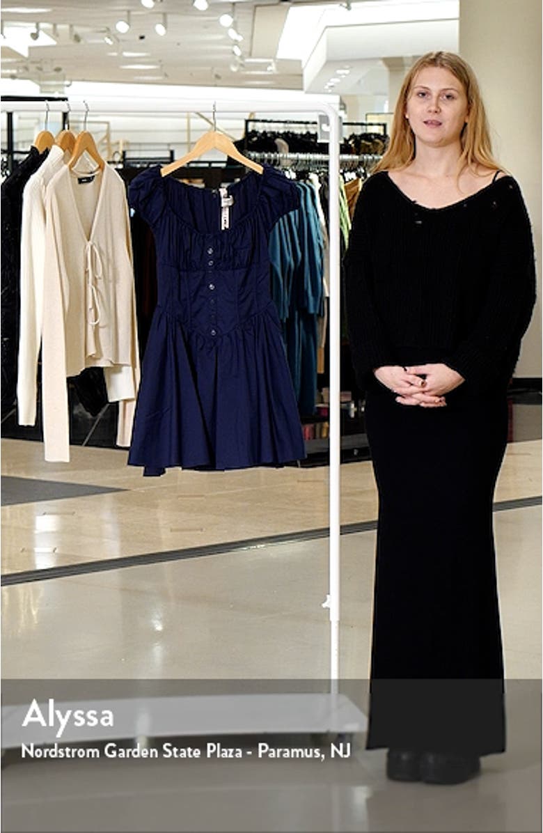 Nala Puff Sleeve Cotton Blend Minidress, sales video thumbnail