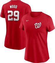Nike Women's Nike James Wood Red Washington Nationals Fuse Name & Number T-Shirt