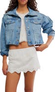 Free People Eyes On You Floral Eyelet Embroidered Miniskort
