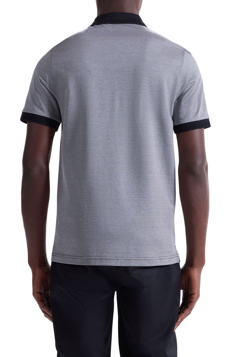 Bugatchi Quarter Zip Polo, Alternate, color, Black