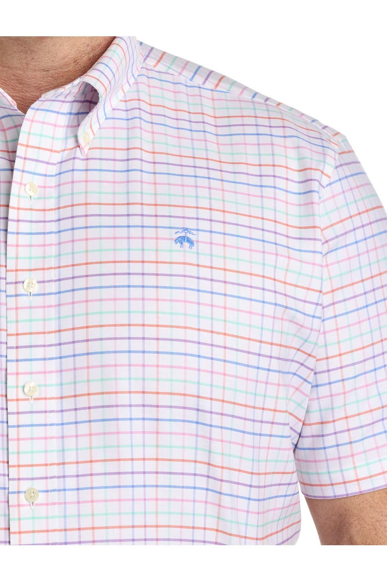 Big & Tall  Non-Iron Plaid Oxford Sport Shirt, Alternate, color, MULTI TATTERSALL