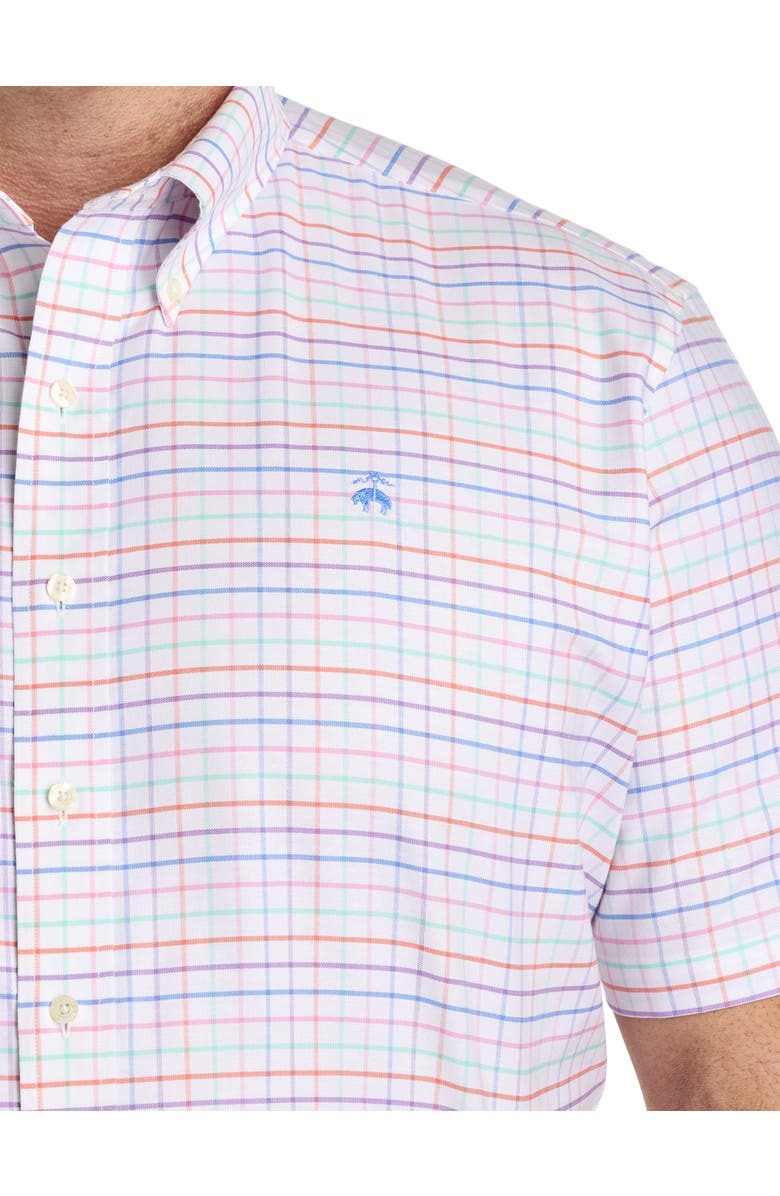 Brooks Brothers Big & Tall  Non-Iron Plaid Oxford Sport Shirt, Alternate, color, Multi Tattersall