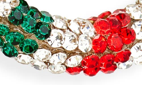 Leith Pavé Crystal Hoop Earrings In Multi