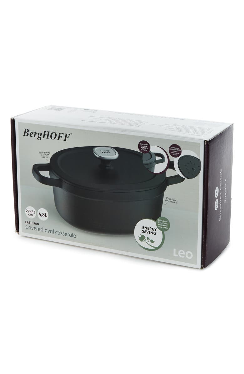 BergHOFF Leo Graphite Enameled Cast Iron Stockpot, Alternate, color, Black